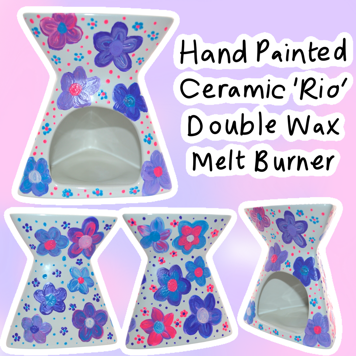 Hand Painted Ceramic ‘Rio’ Wax Melt Burner