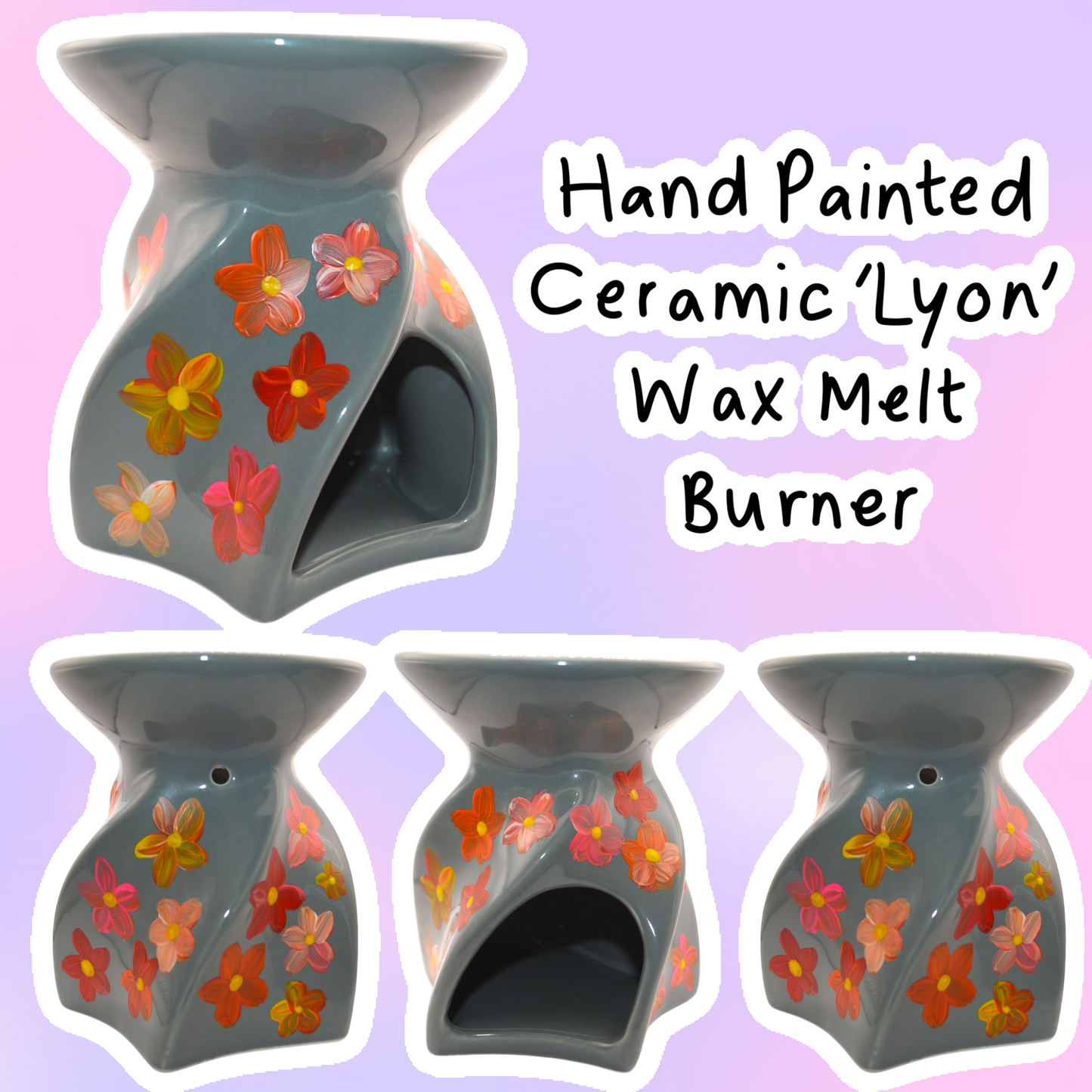 Hand Painted Ceramic ‘Lyon’ Wax Melt Burner