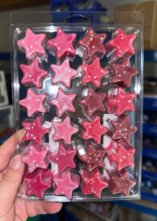 Raspberry Creme & Cabernet Sauvignon Star Duo Clam Shell Wax Melt