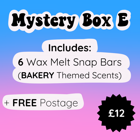 Mystery Box E (BAKERY, 6 snap bars) + FREE Postage