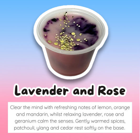 Lavender and Rose Wax Melt Sample Pot