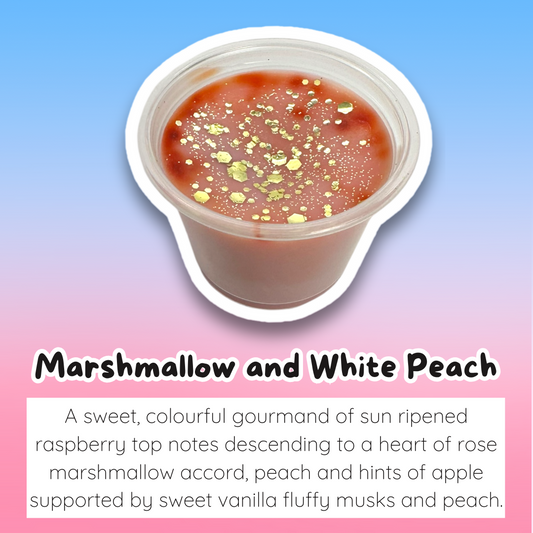 Marshmallow and White Peach Wax Melt Sample Pot