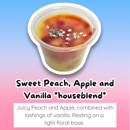 Sweet Peach, Apple and Vanilla Sample Pot Melt *houseblend*