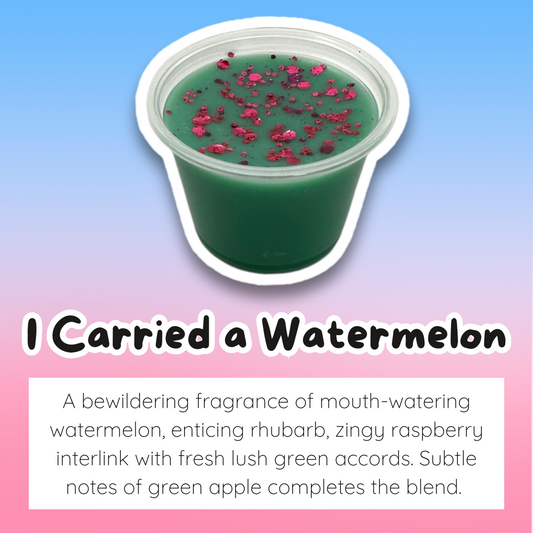 I Carried a Watermelon Wax Melt Sample Pot