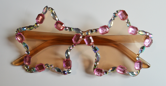 Brown Star Gemmed Up Sunglasses