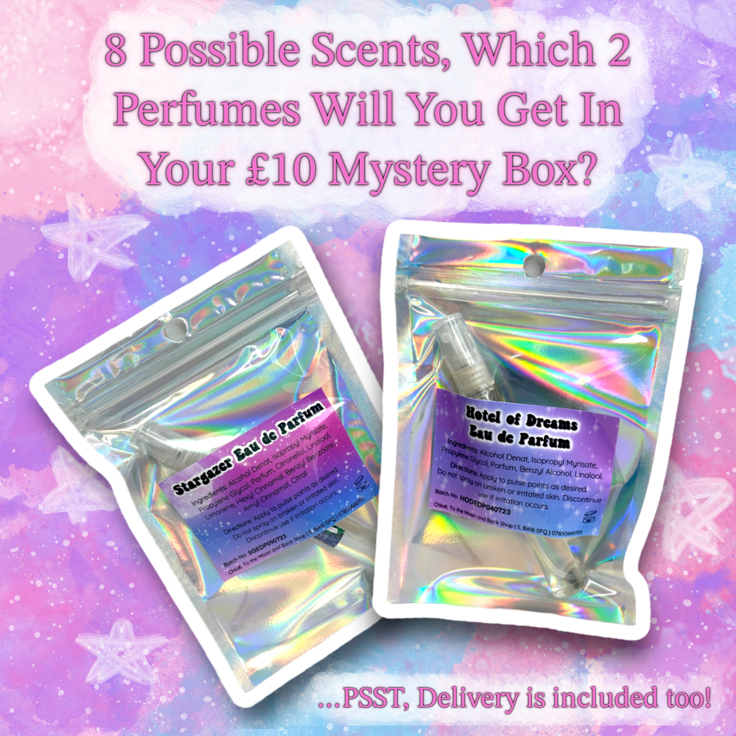 £10 Perfume Mystery Box, FREE Postage!